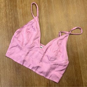Aerie Lilac Satin Bralette S